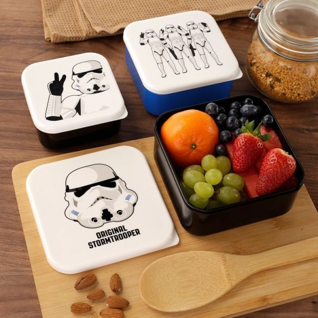 Set di 3 Contenitori per alimenti con illustrazione Stormtrooper Star Wars