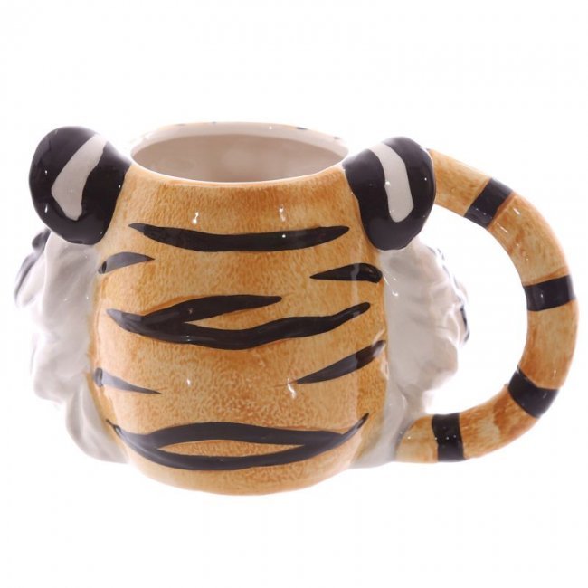 Tazza in ceramica a forma di testa di Tigre