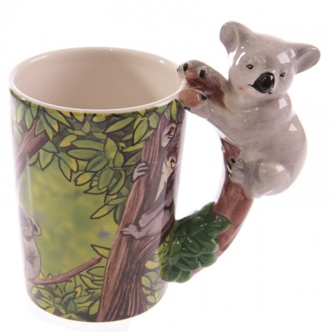 Tazza in ceramica con manico a forma di Koala
