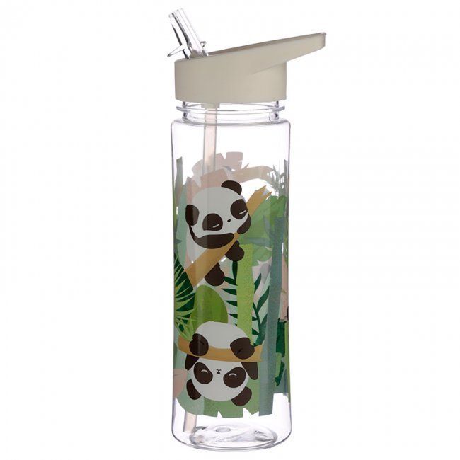 Borraccia in plastica con illustrazione Panda