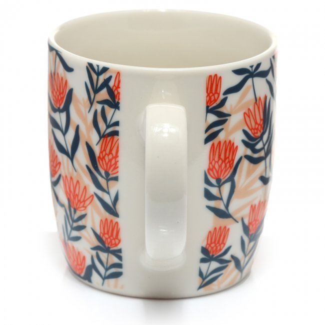 Tazza in porcellana con illustrazione Protea