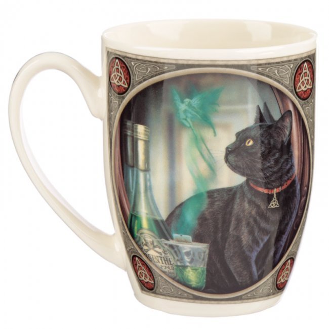 Tazza in porcellana con illustrazione Absinthe Cat