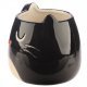 Tazza in ceramica a forma di Testa Gatto Nero
