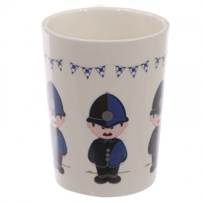 Tazza in ceramica con manico a forma di Poliziotto