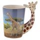 Tazza in ceramica con manico a forma di Giraffa